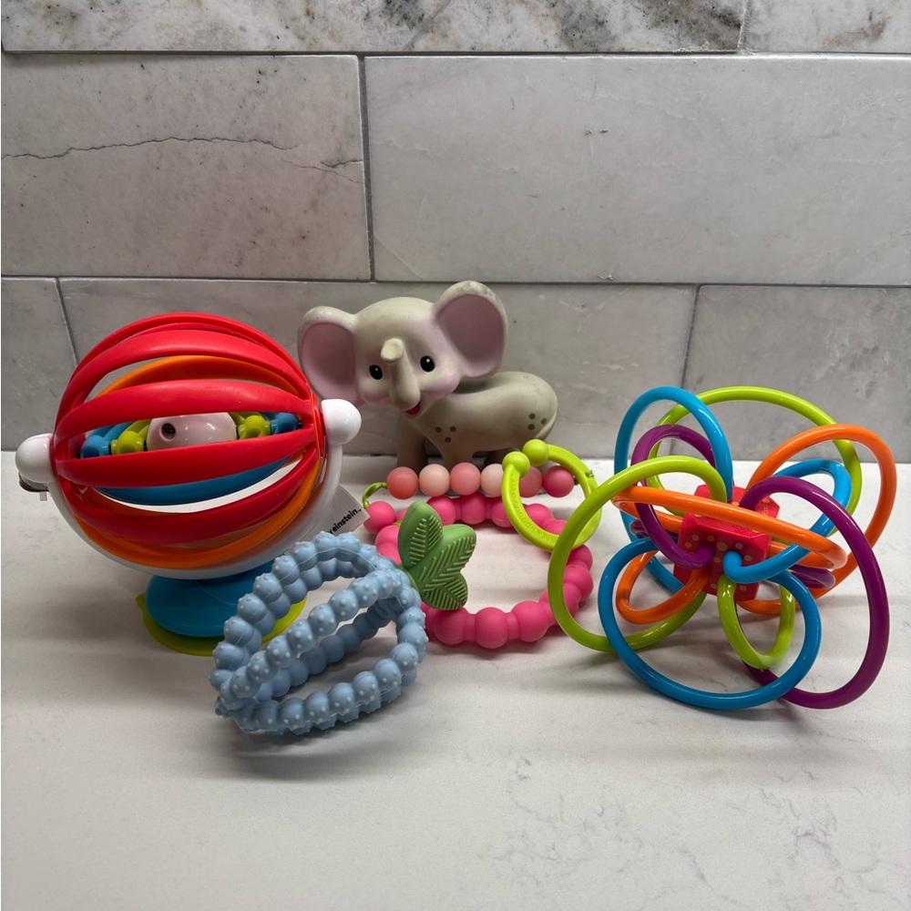 Colorful Baby Rattle and Teether Set